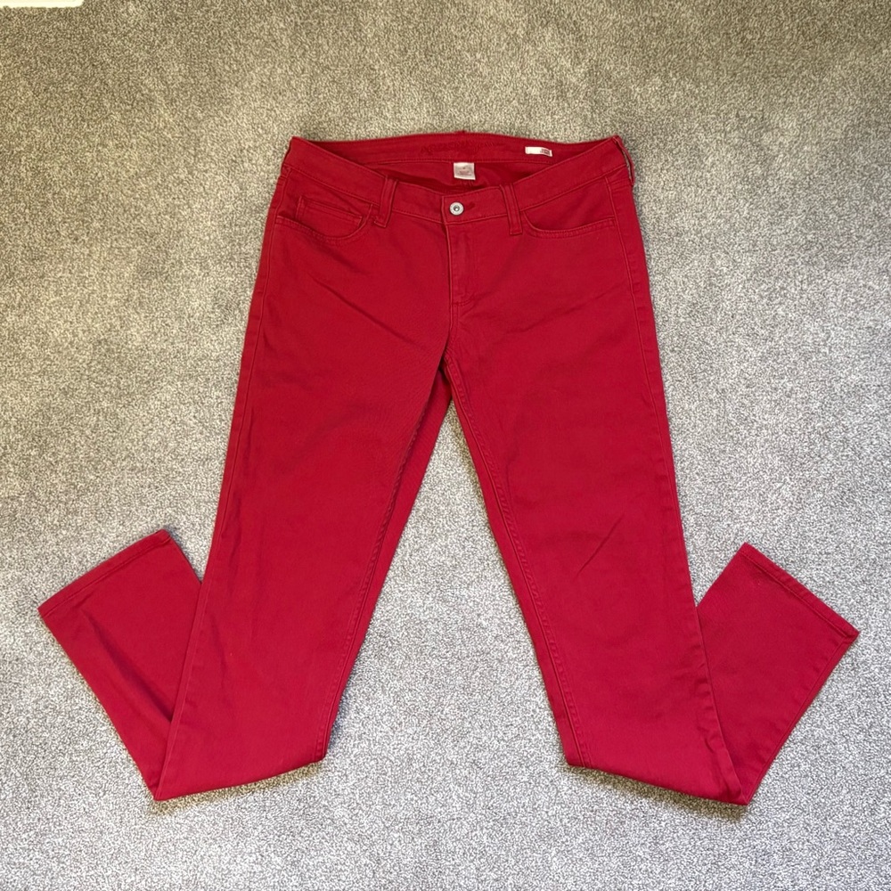 Arizona Jean Company Co Super Skinny Jeans Juniors Size 11 in Red